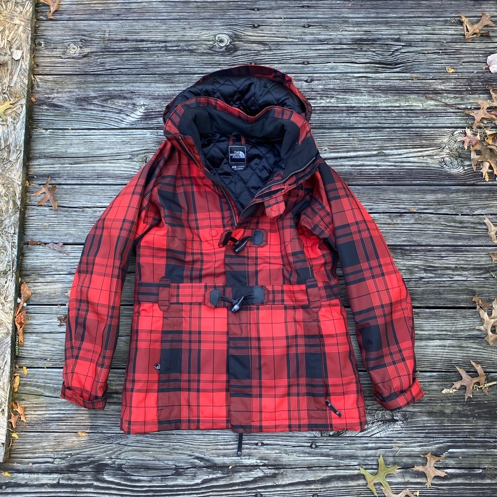 The North Face Women’s Black and Red Plaid Jacket